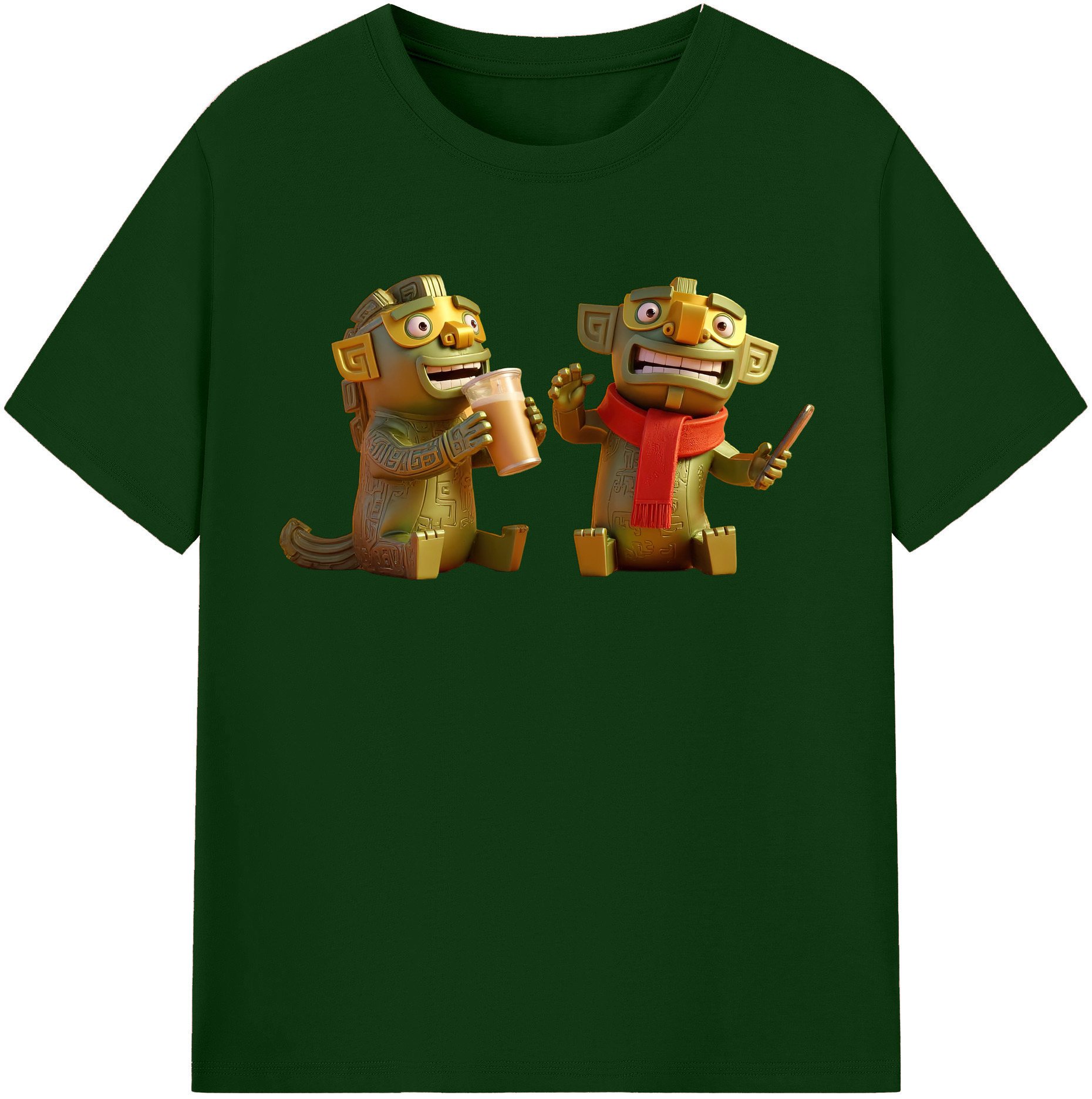 （画像用） Ne Zha 2 ナタ 魔童の大暴れ 綿100％半袖Tシャツ（フロントプリント）